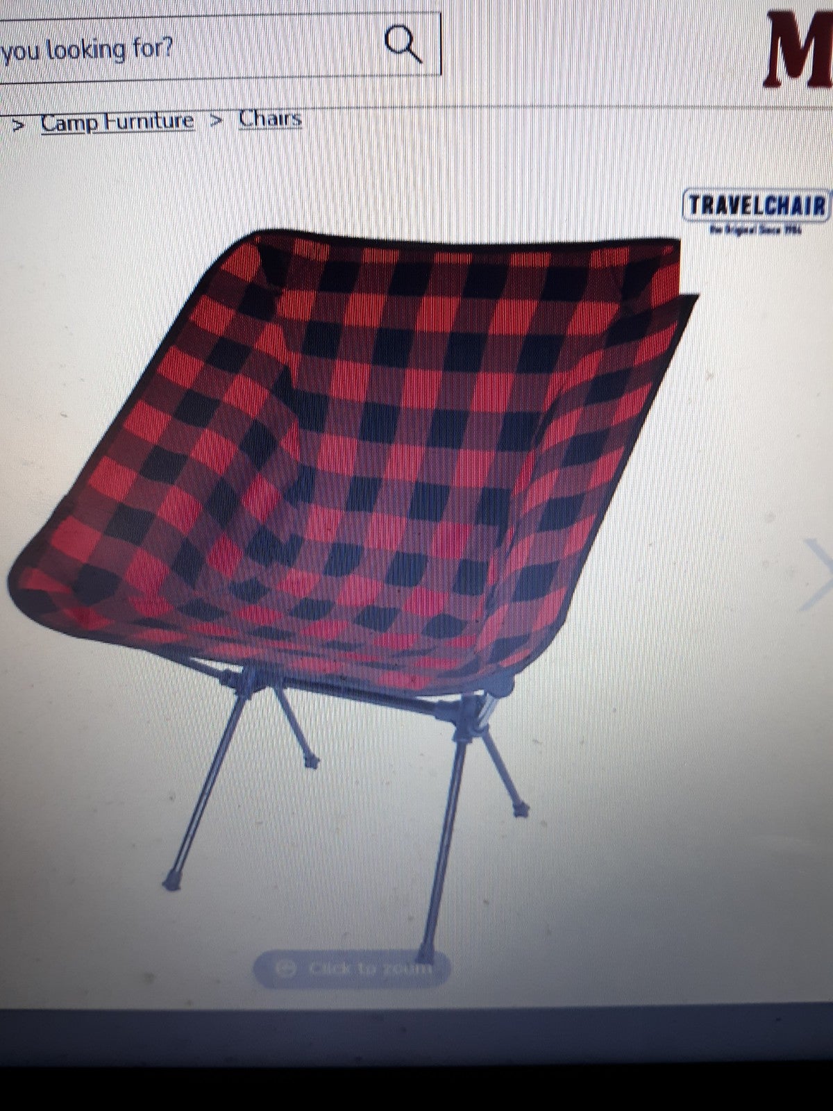 Travel camping chair