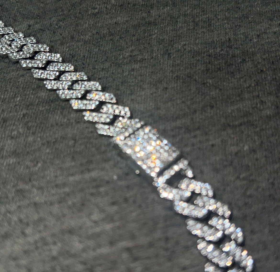 18 inch Silver cz Chain