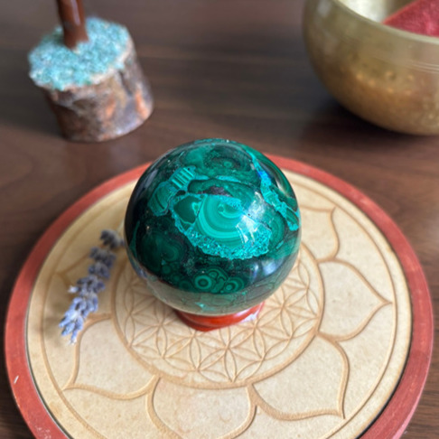 Natural Malachite Sphere Large