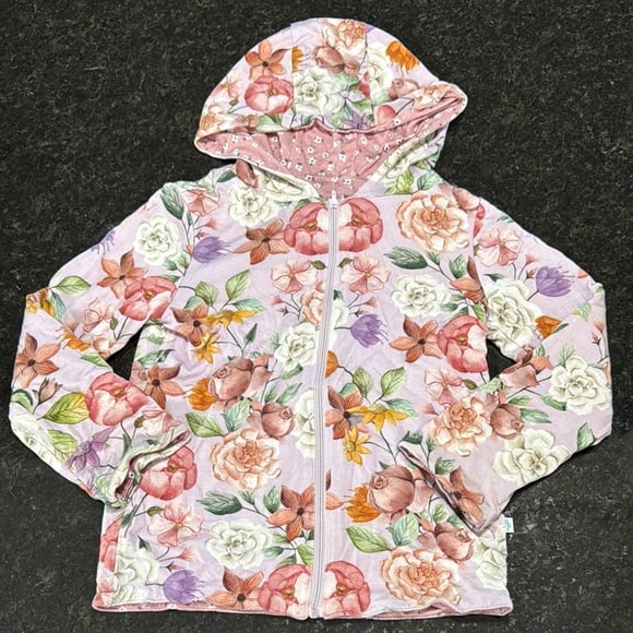 Posh Peanut Floral Hooded Jacket 3T