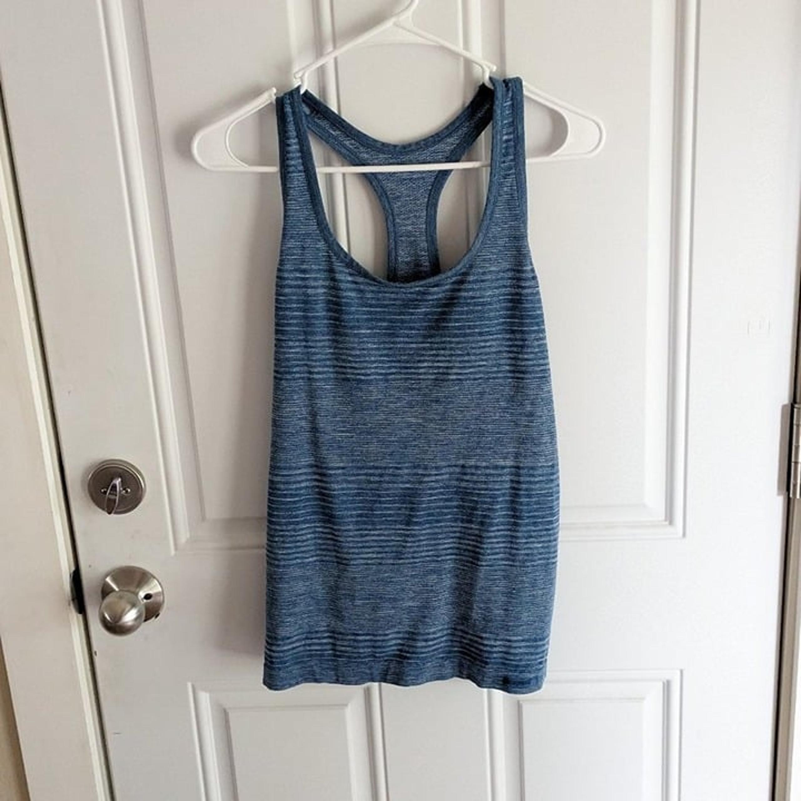 Patagonia Women's Blue Striped Racerback Tank Top Size Small
