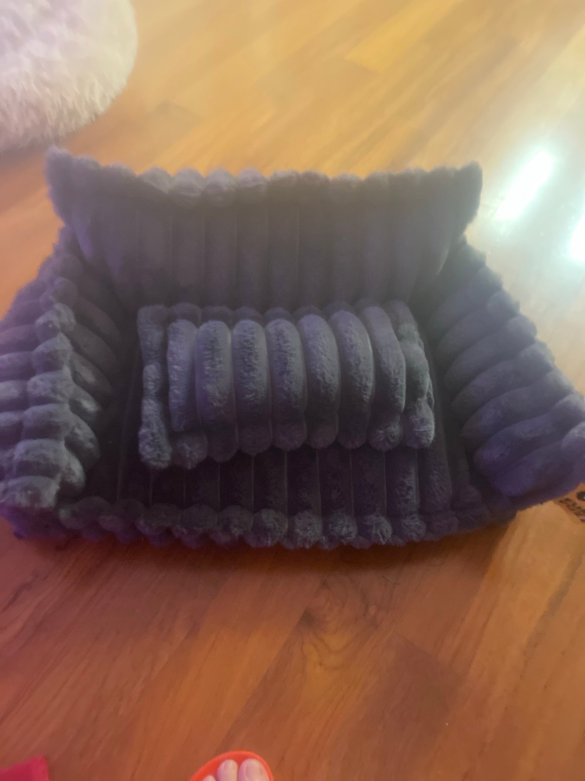 Funny fuzzy dog or cat bed small