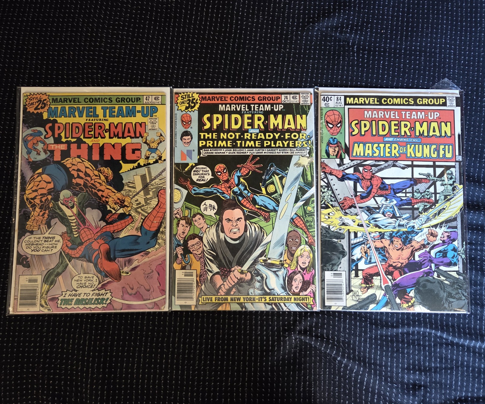 Marvel Team-Up SPIDER-MAN Comic Book lot of 3! Marvel. Vintage. Bronze age
