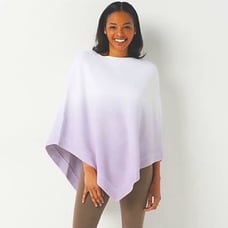 Barefoot Dreams CozyChic Ultra Lite Purple Ombre Poncho One Size
