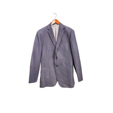 Banana Republic Linen Blend Tailored Slim Fit Sport Coat Blazer Blue Men 40-Long