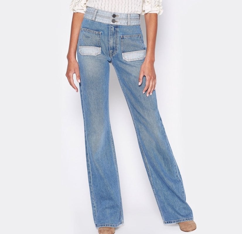 Joie Gabriel Wide Leg High Rise Jeans