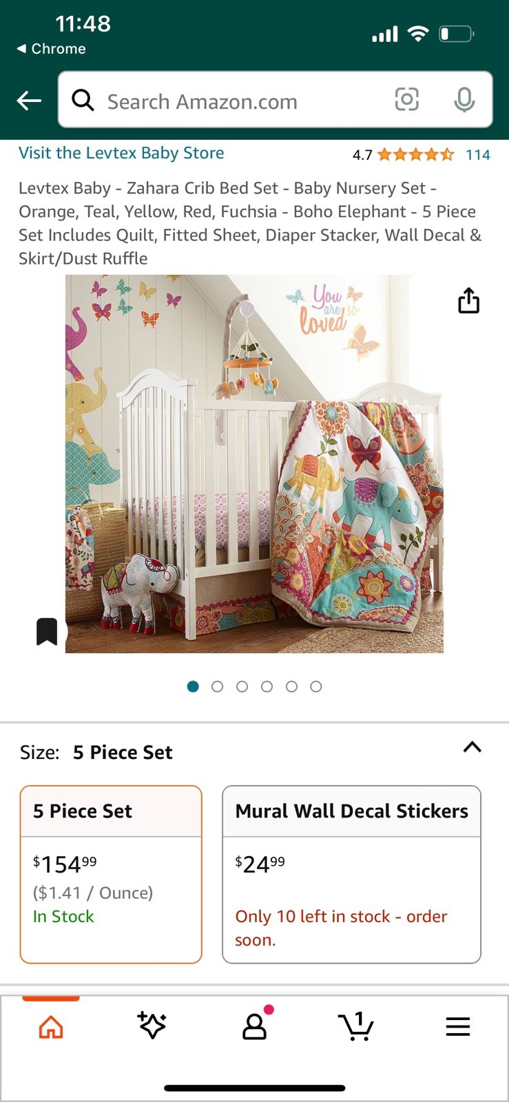Zahara 5 piece cribset
