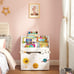 Toy Organizer, Chest & Bookcase with 3 Shelves, Storage Box with Wheels