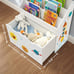 Toy Organizer, Chest & Bookcase with 3 Shelves, Storage Box with Wheels