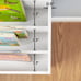 Toy Organizer, Chest & Bookcase with 3 Shelves, Storage Box with Wheels