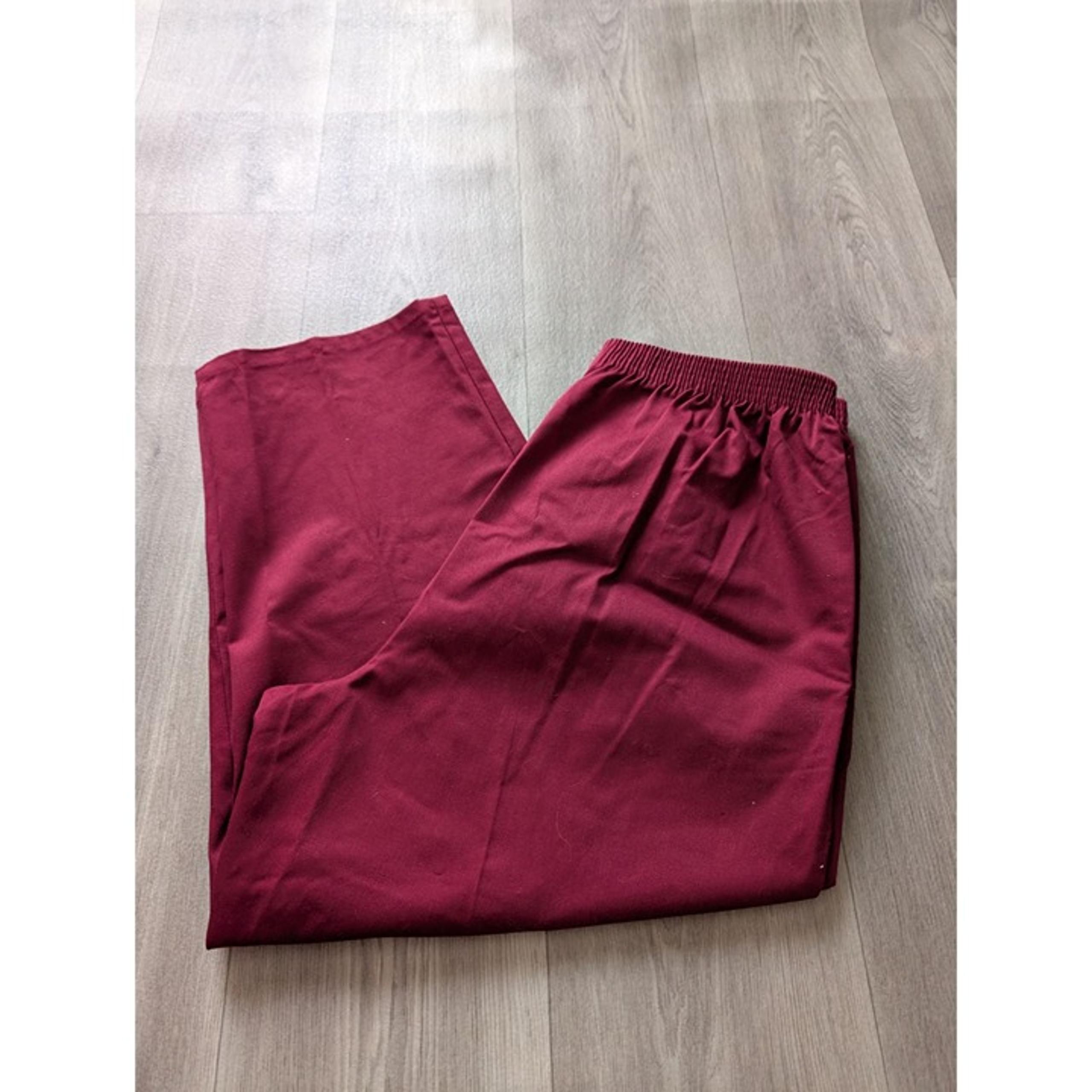 Vtg Dickies Burgundy Elastic Waist Pants E38/42LP  Made In USA