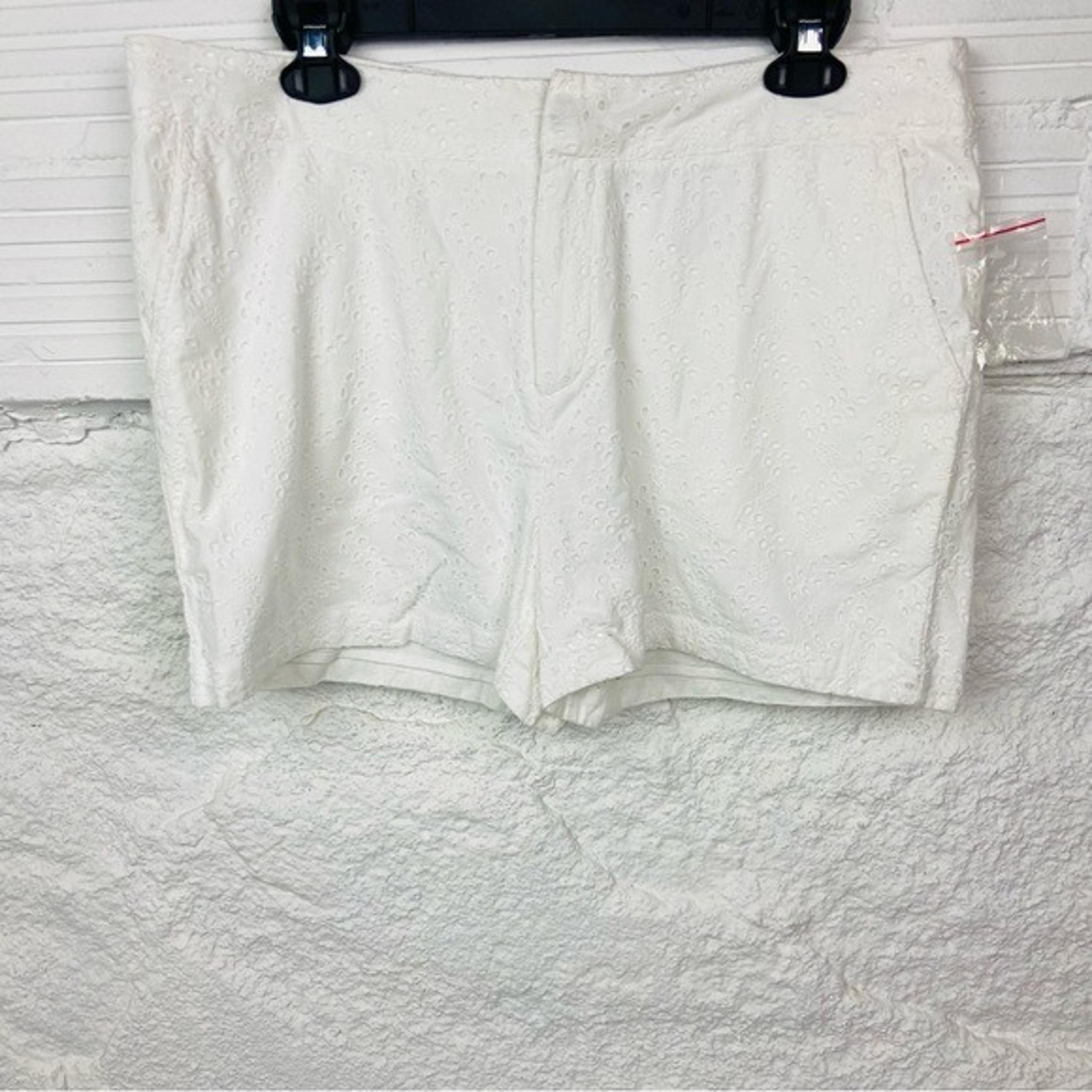 CYNTHIA ROWLY white lace cotton summer shorts size 12