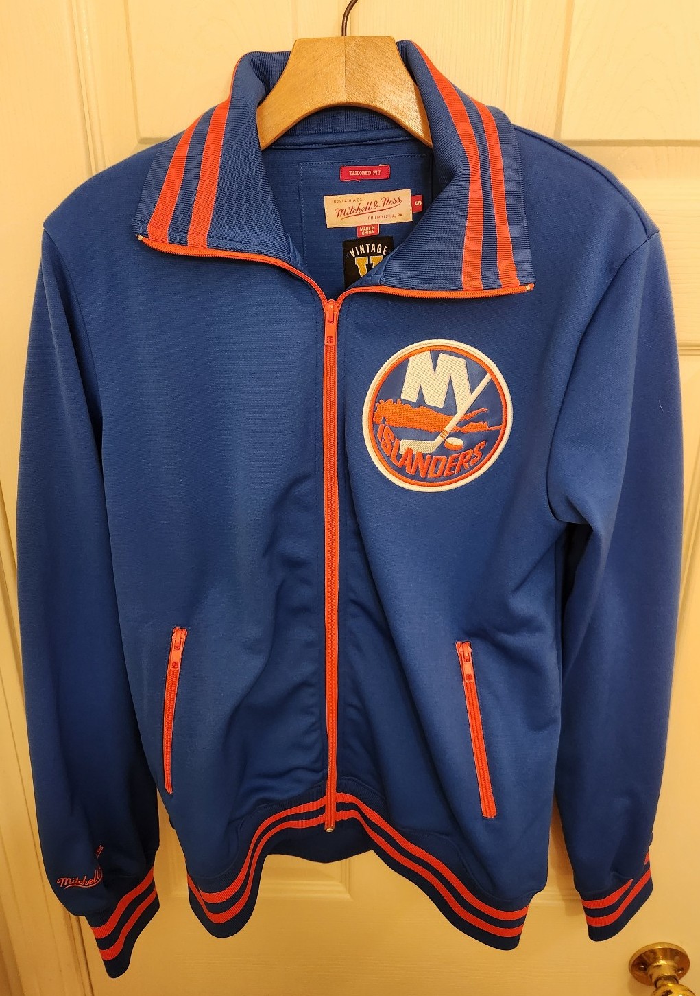 New York Islanders Track Jacket Mitchell & Ness Vintage Hockey NHL Men's Small S