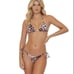PQ SWIM Link Triangle Top & Rings Tie Bottom Bikini Set Leopard MEDIUM M/M 172