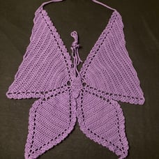 Crochet butterfly top
