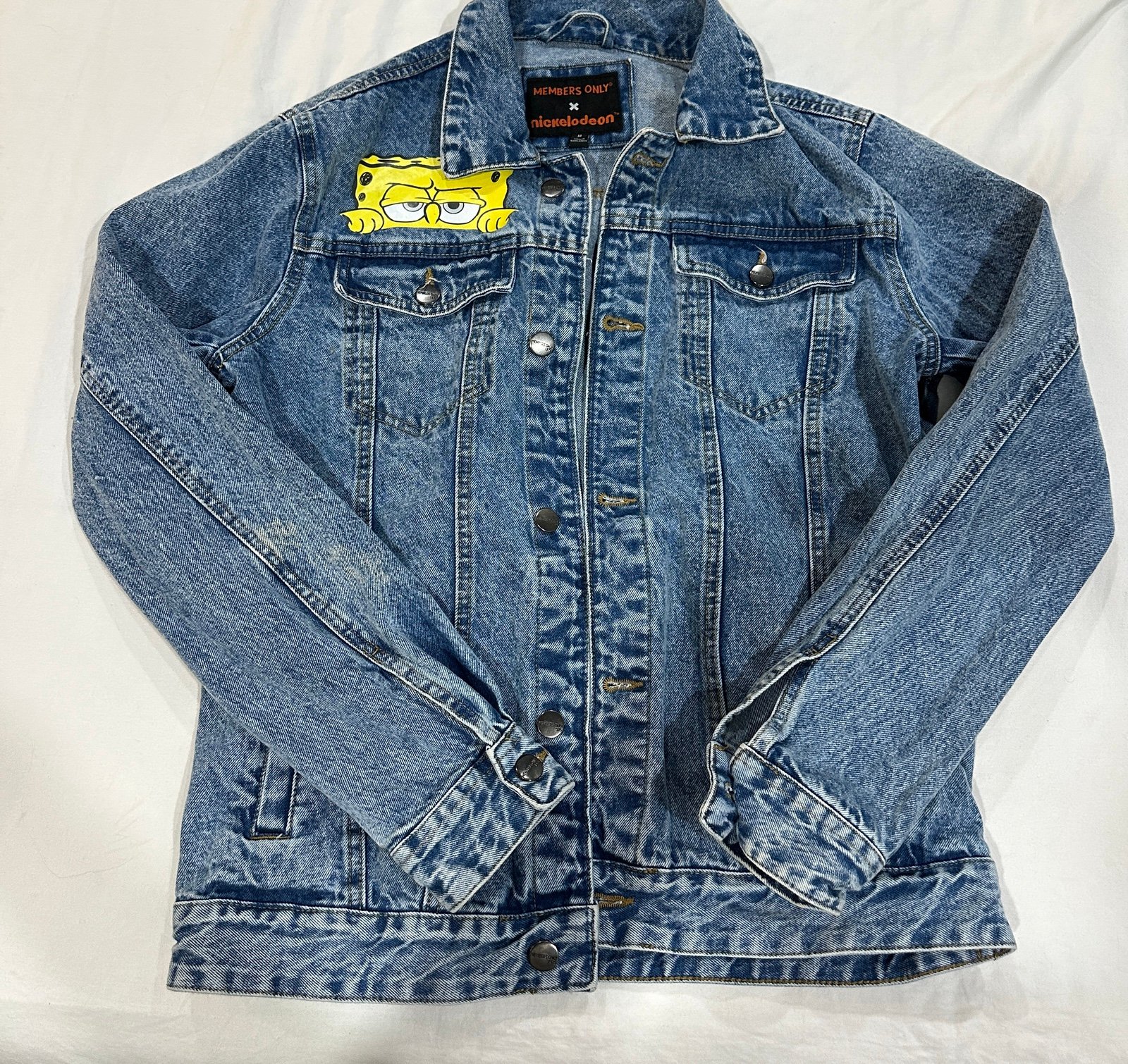 Members only denim sponge bob