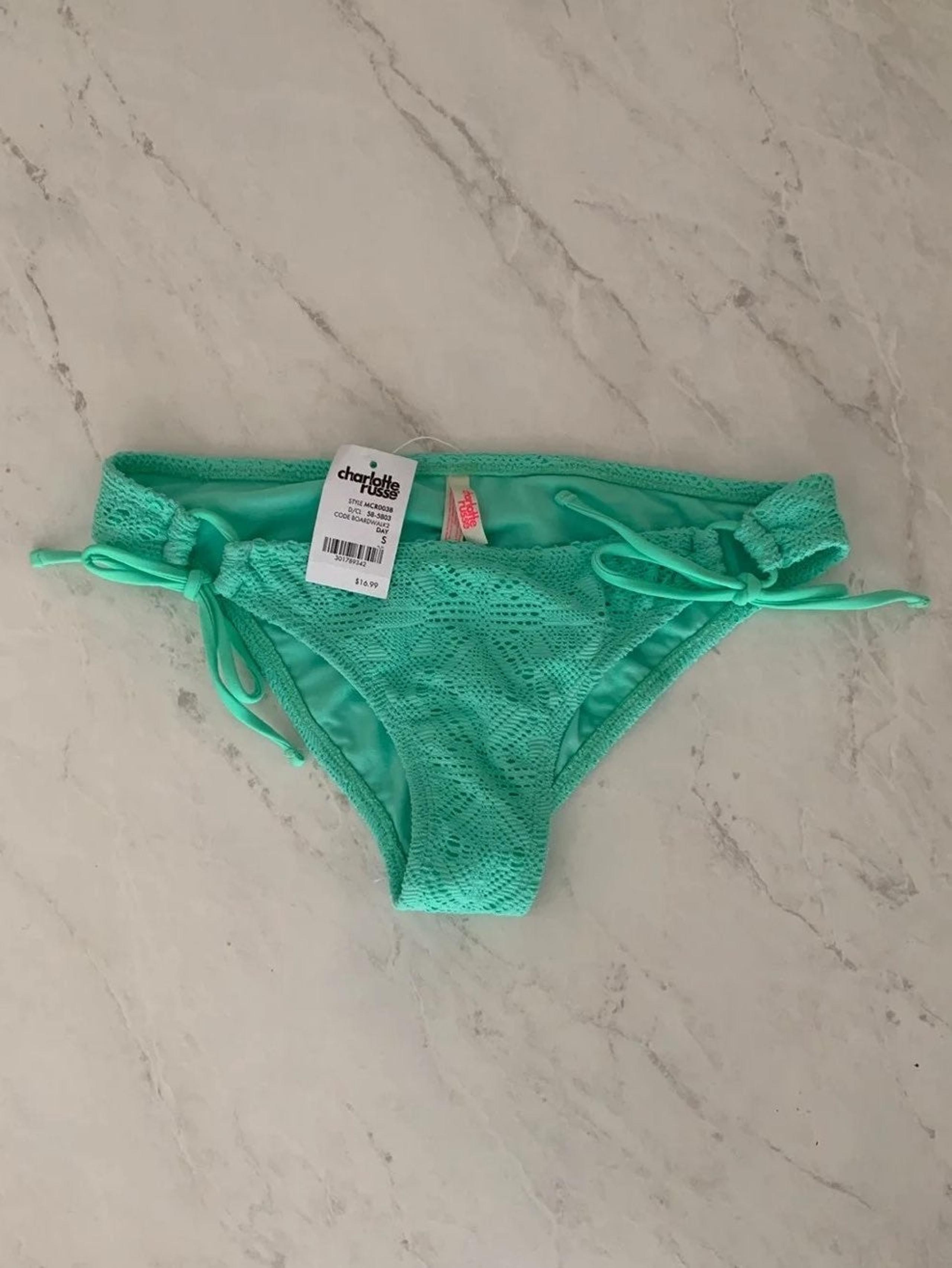 Mint Crotchet Bikini Bottoms