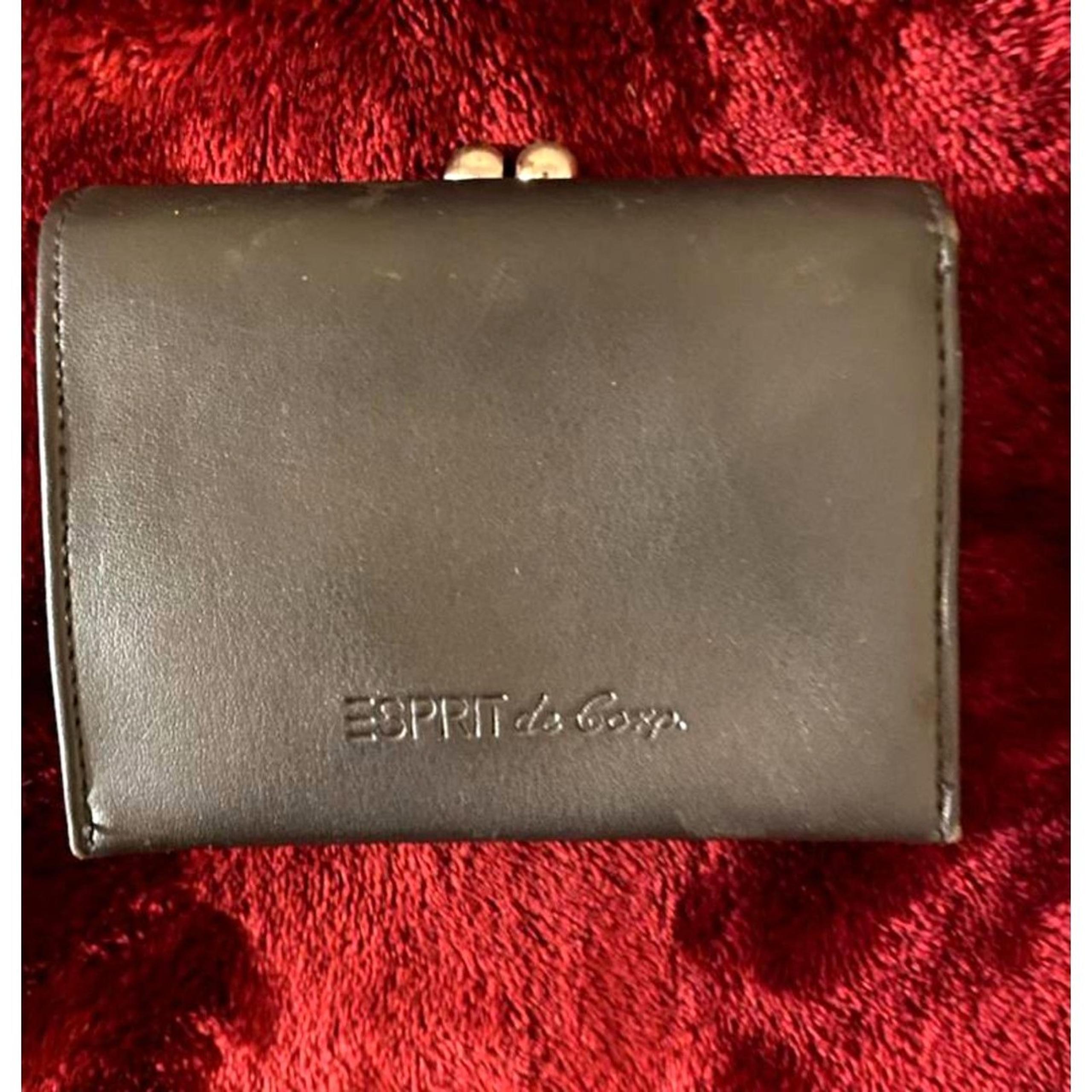 Vintage Esprit Leather Trifold Wallet