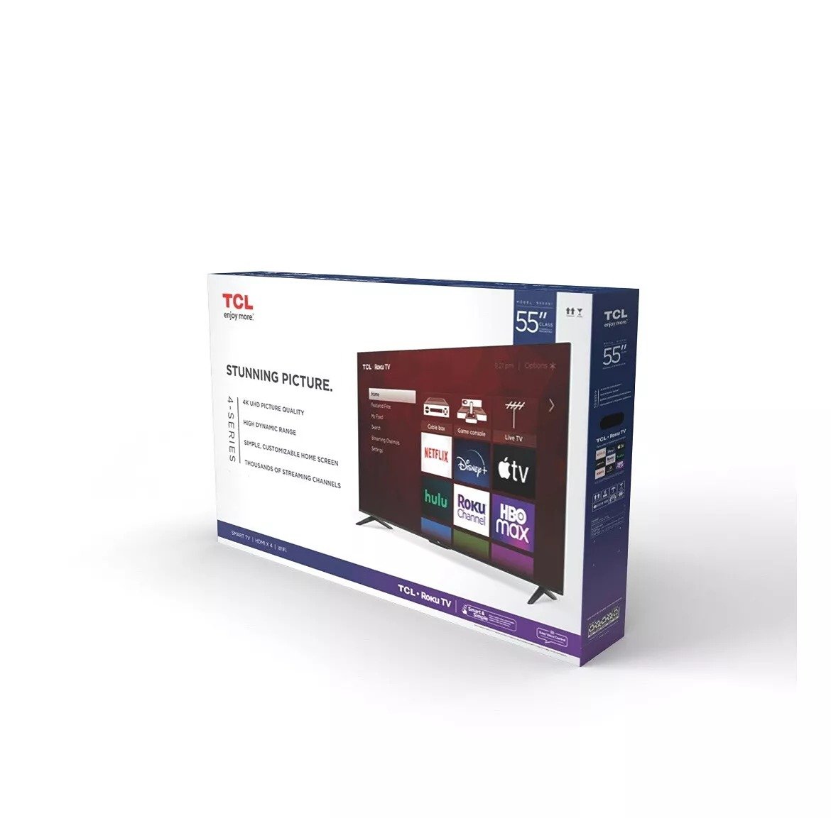 TCL 55 Class 4-Series 4K UHD HDR Smart Roku TV 2160p Resolution