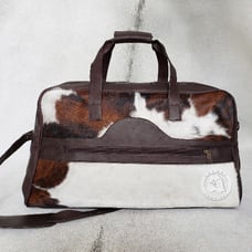COWHIDE DUFFLE BAG Leather, Tricolor