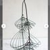 NWT large pear shaped black wire hammock fruits basket
