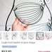 NWT large pear shaped black wire hammock fruits basket