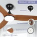 52 ceiling fan with light, remote, and timer