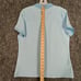 FootJoy Shirt Womens Medium Blue End on End Tour Performance Tech Golf Polo NBC
