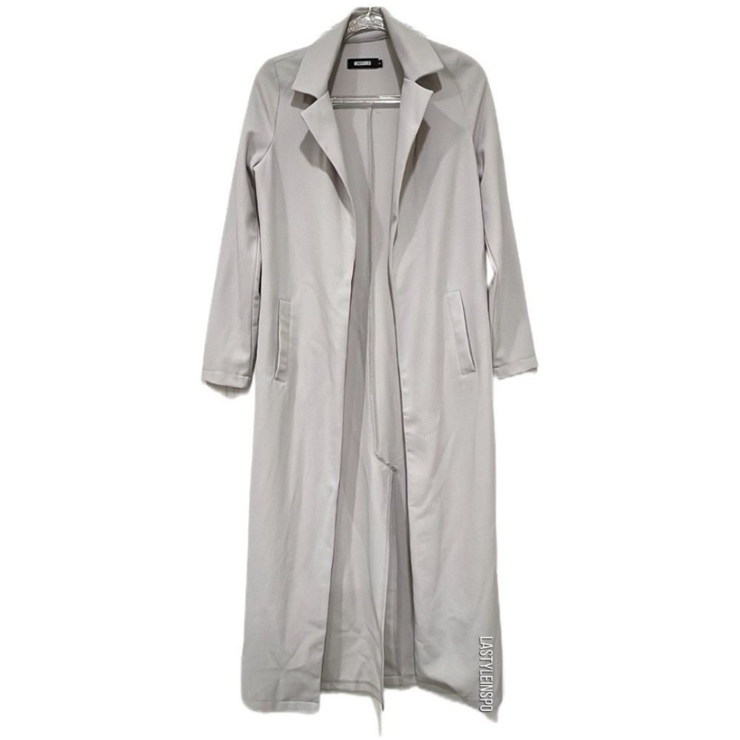 Missguided Maxi Coat Long in Sandy Beige Small