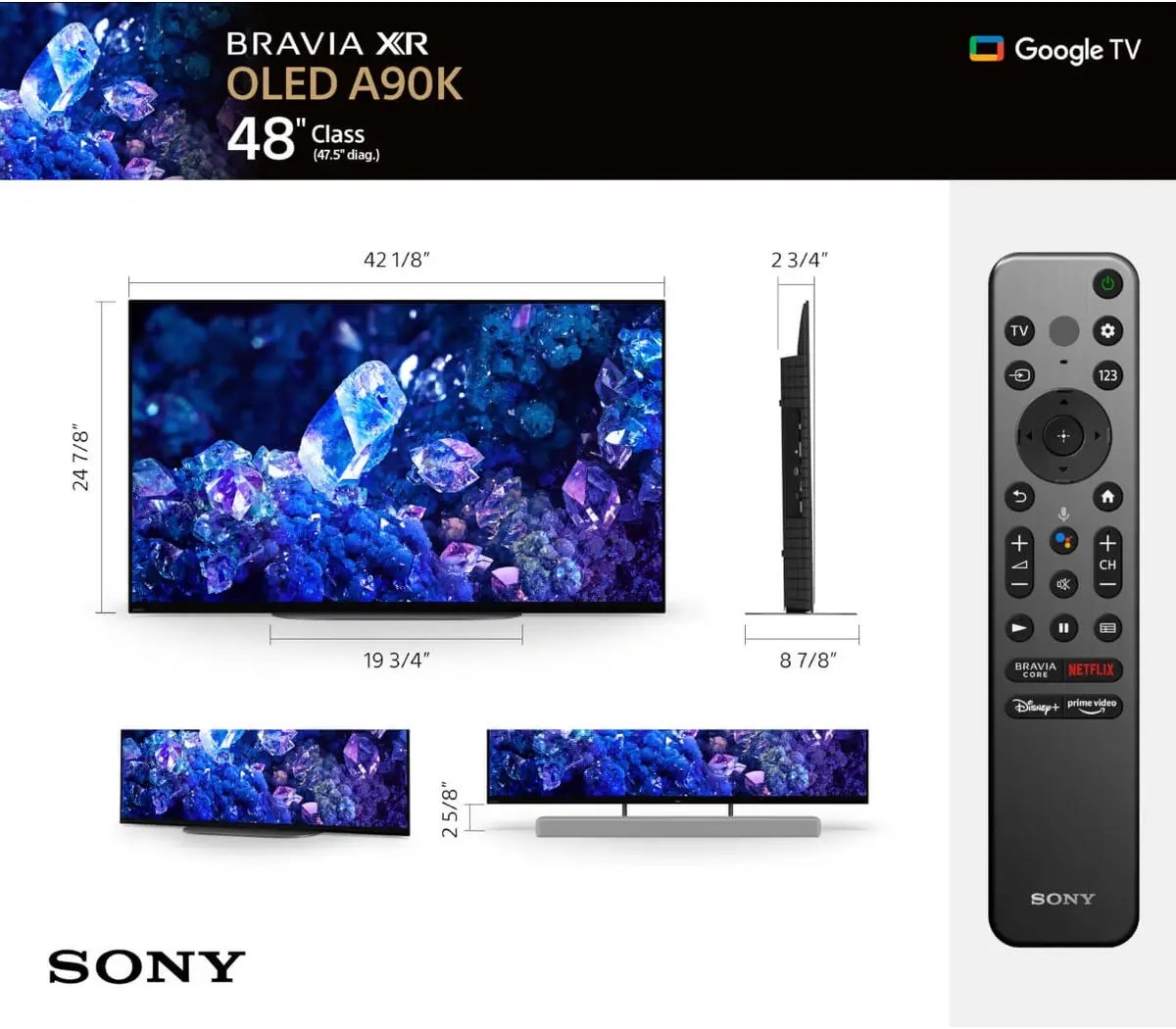 Sony bravia A90K 48” 4k OLED TV