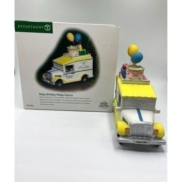 Department 56 Happy Birthday Village Express Van Delivery Truck Figurine