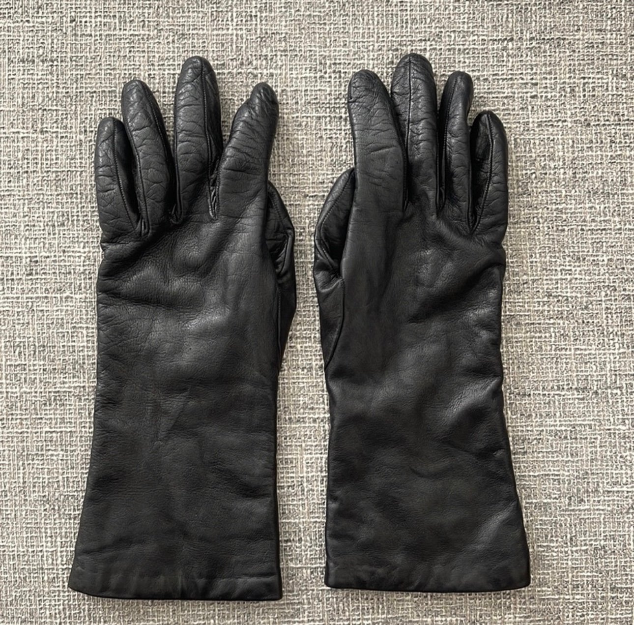Ted Baker London Leather Gloves with Cashmere lining Sz 7 (S/M)
