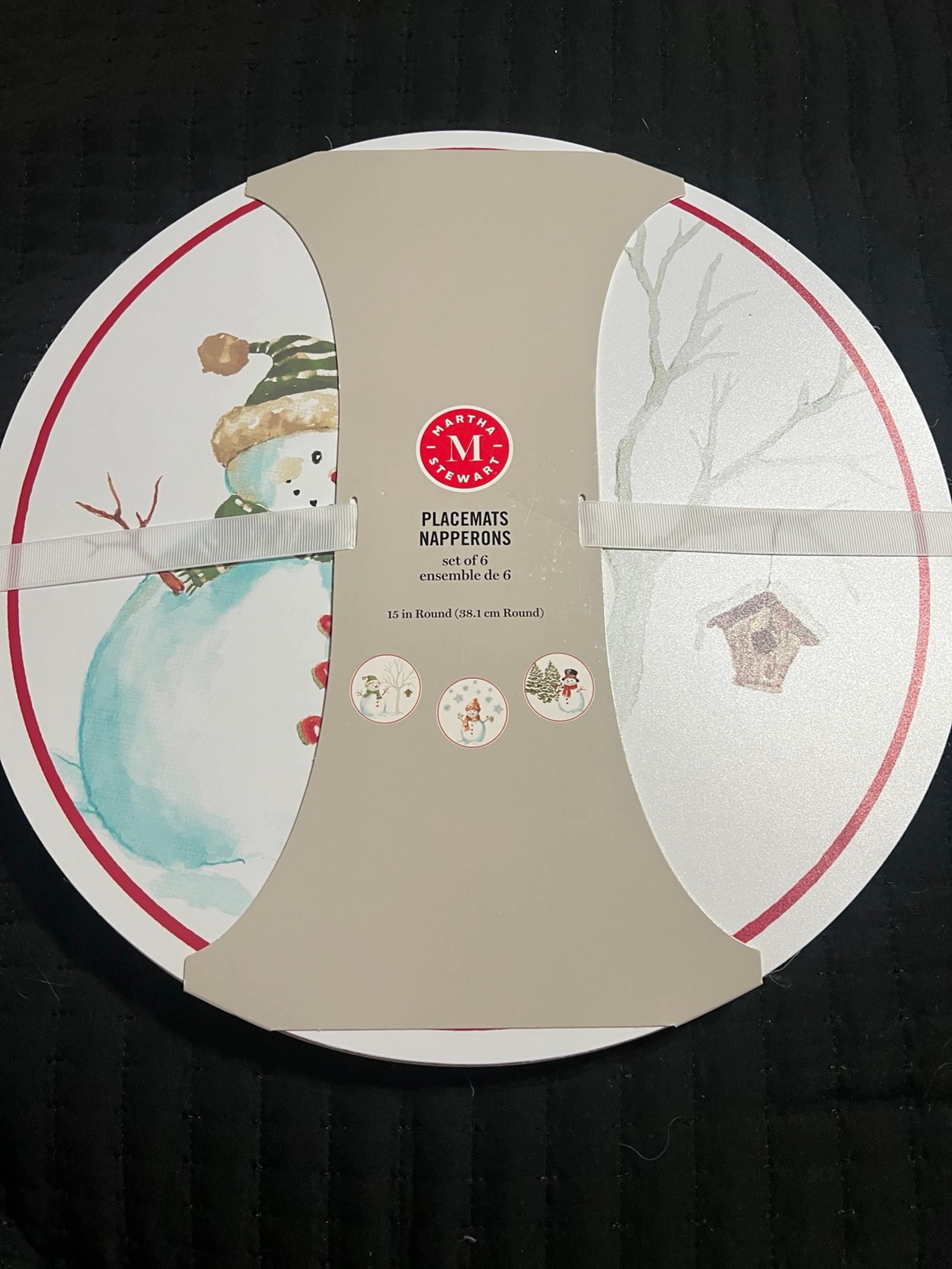 NEW! Martha Stewart Christmas Placemats Set of 6