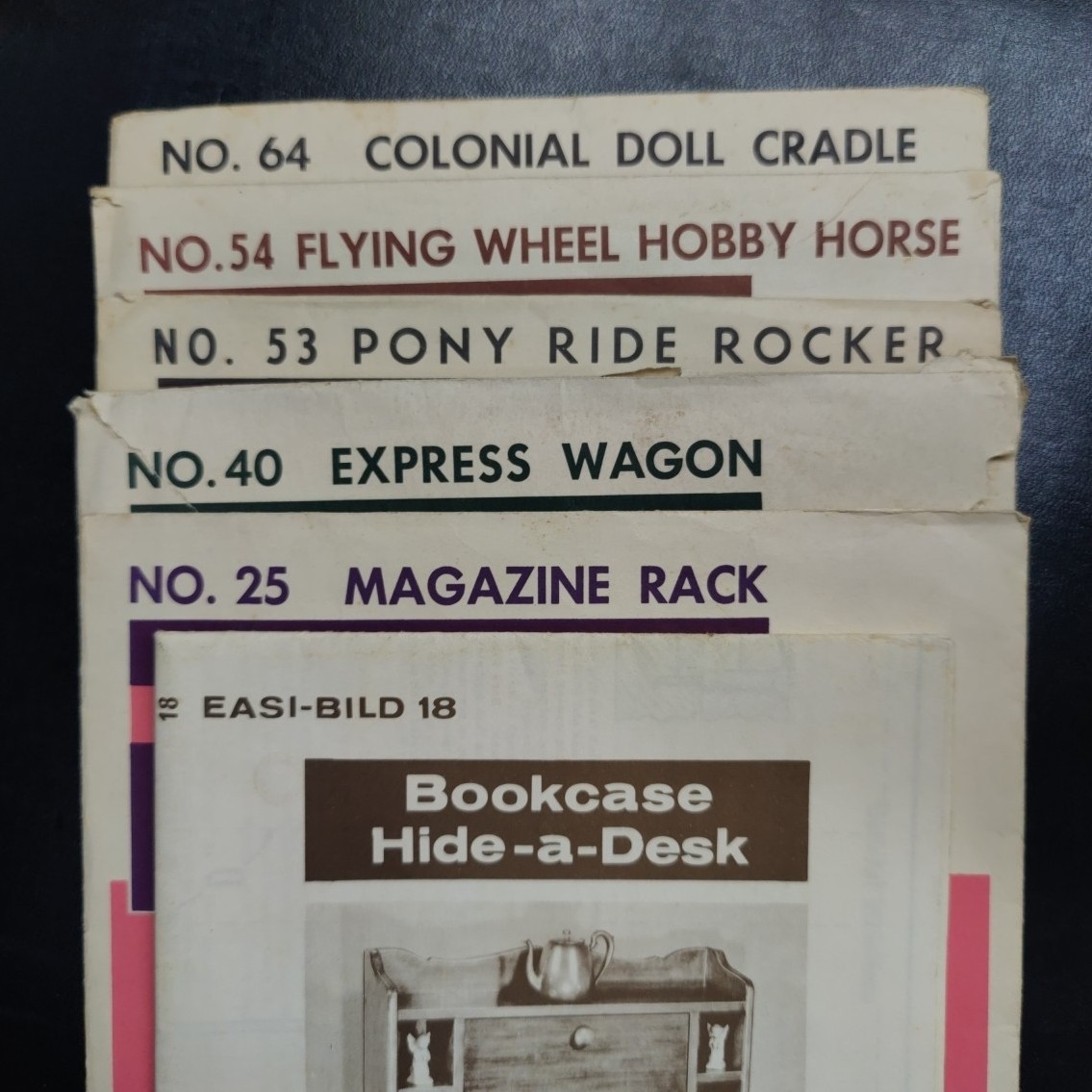 Vtg 1960s Easi-Bild build-it-yourself Woodworking Toy Patterns 18 25 40 53 54 64