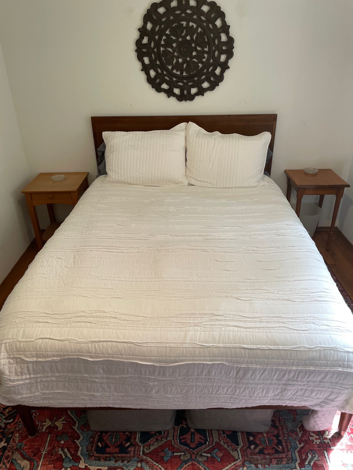 Threshold Raw Edge Quilt & Shams - Queen Size, White