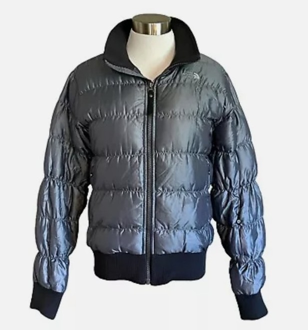 The North Face Women's Morph 600 Puffer Jacket  Goose Down Quilted Bomber Coat