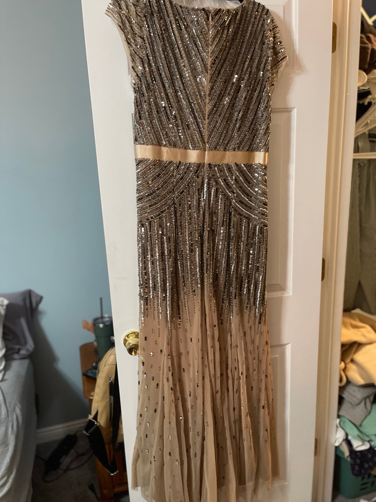 【海外限定】AdriannaPapell ドレス☆Beaded Column Maxi Dress, Best Women Dresses, Jumpsuits, Clothing & Special Occasion