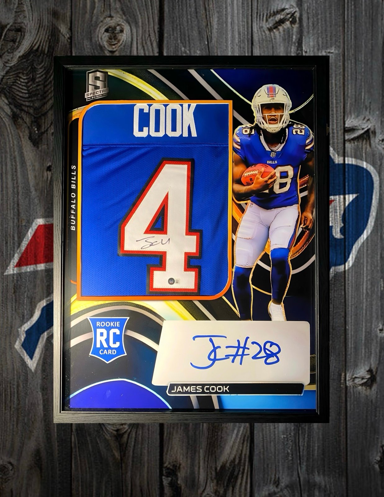 James cook signed jersey framed