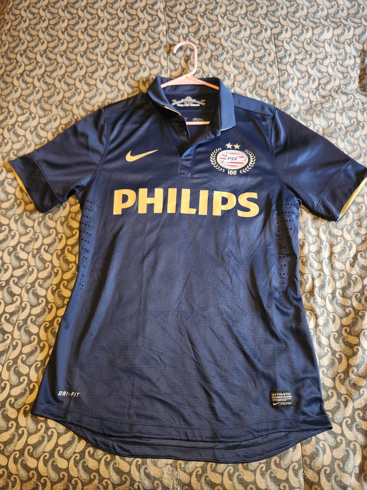 PSV Eindhoven 2013/2014 100 Years Match Worn Player Issue Soccer Jersey Size L
