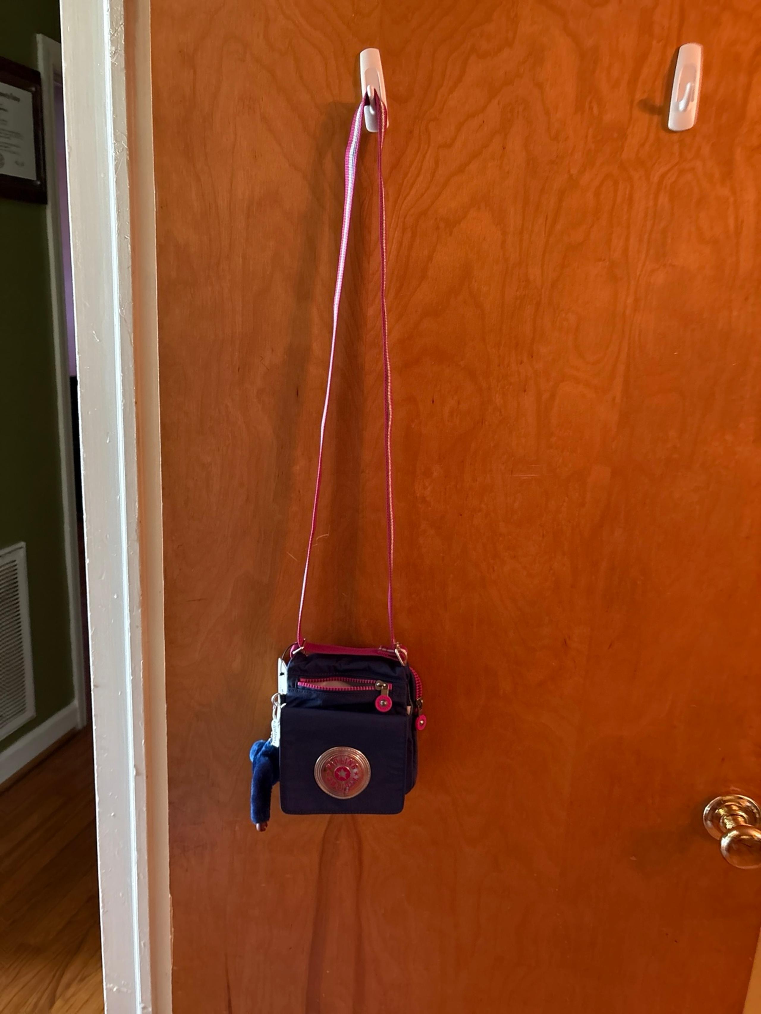Kipling Pink/Blue Nylon Eldorado Crossbody NWT