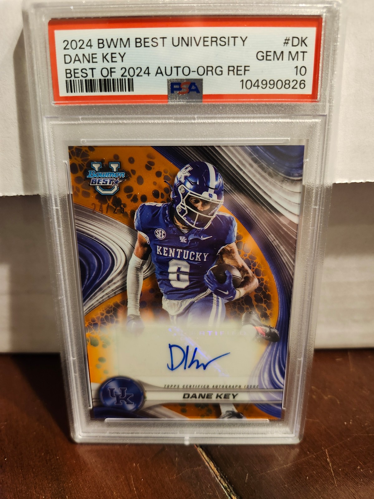 DANE KEY AUTO PSA 10 POP 1