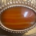Vintage exotic natural red gemstone tiger’s belt buckle