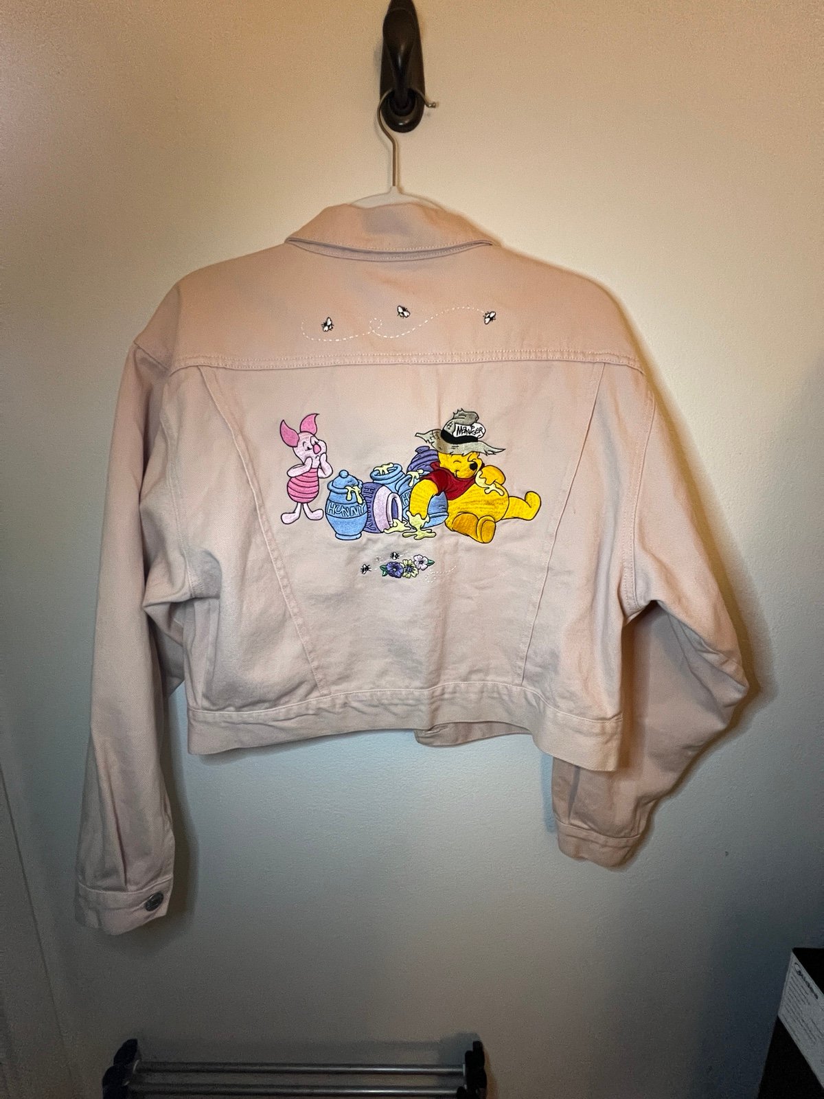 Vintage Disney Store Winnie the Pooh & Friends Embroidered Denim Jacket