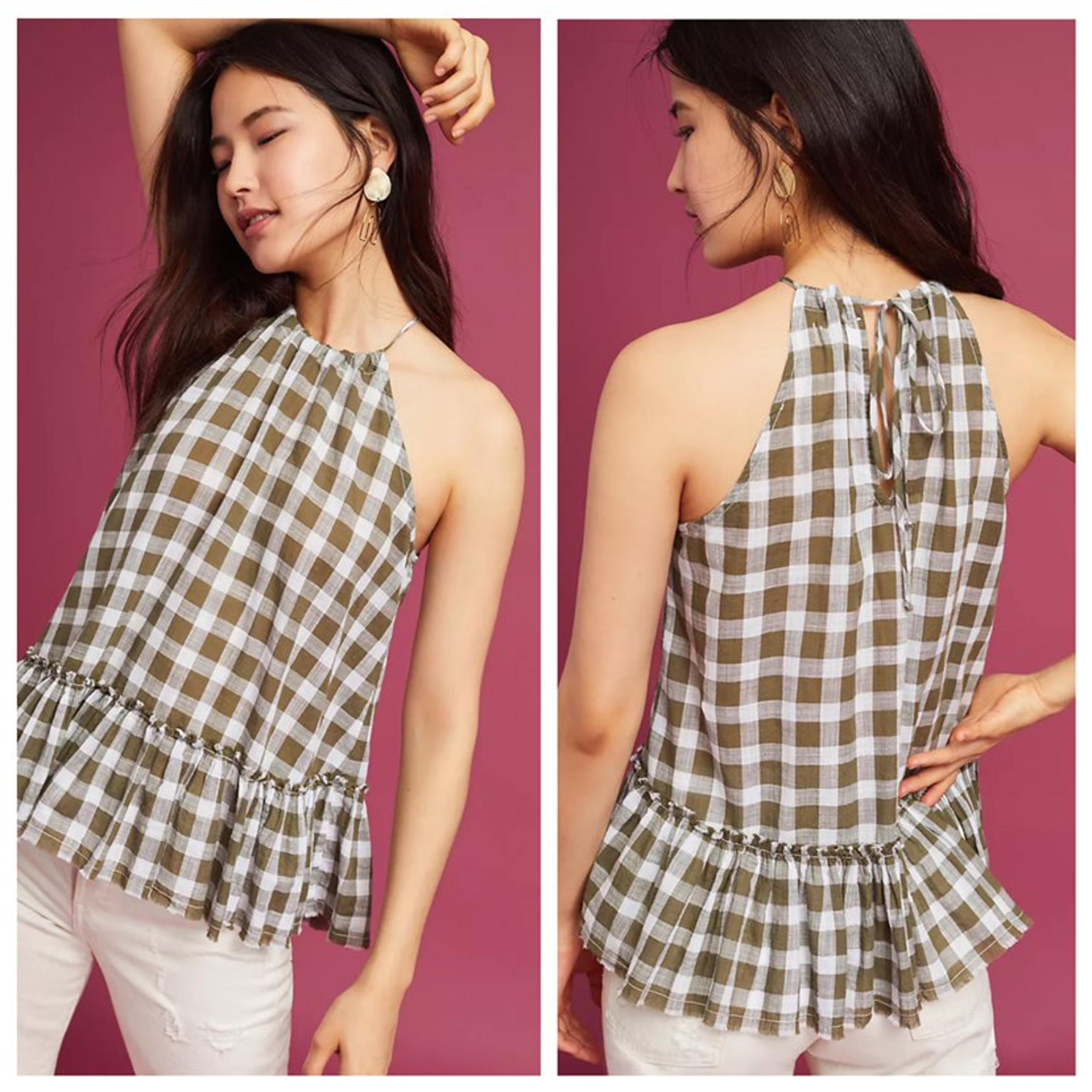 Anthropologie Cloth & Stone Gingham Tank