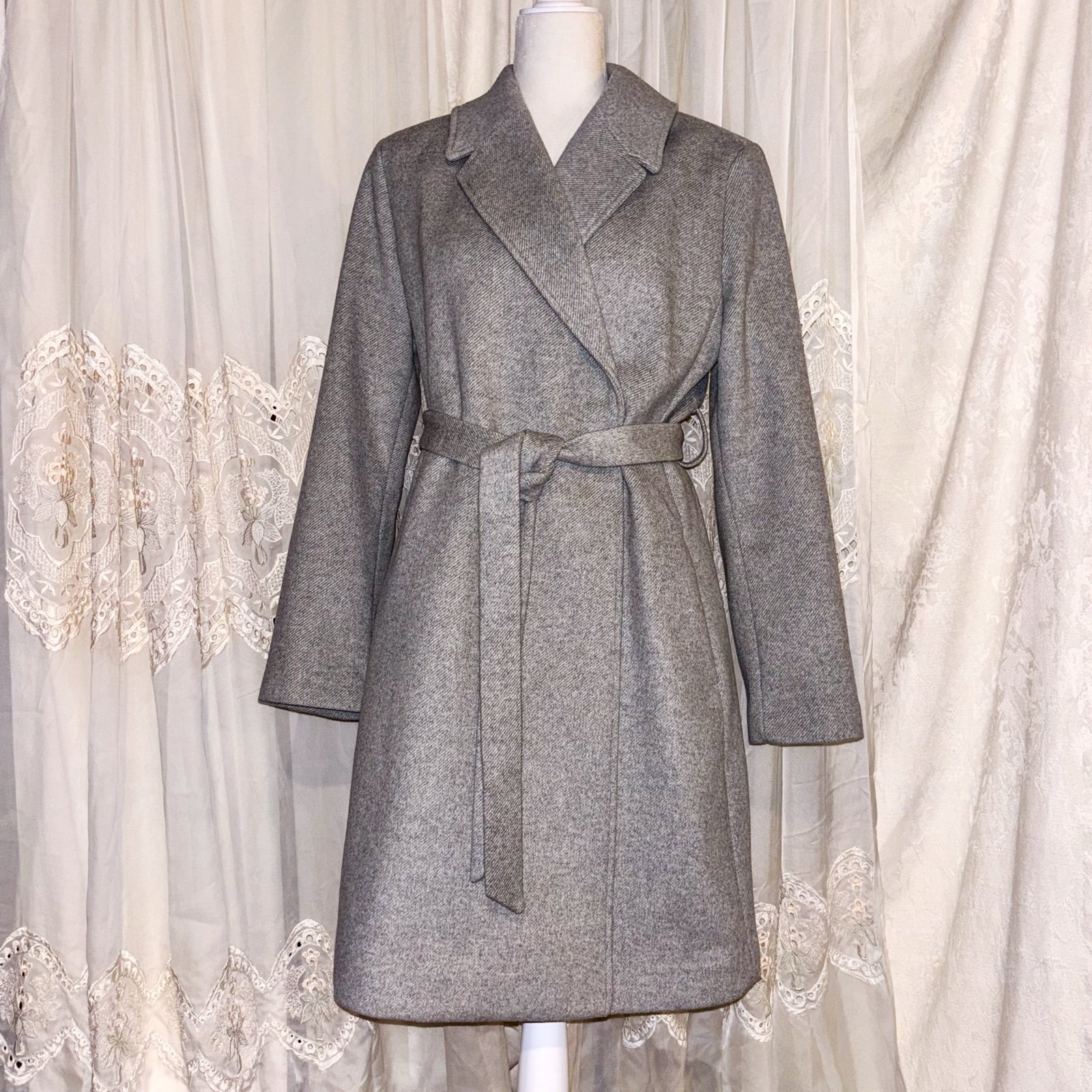 Gap Wool Wrap Coat Size S Light Grey Fall 2019 New Without Tags