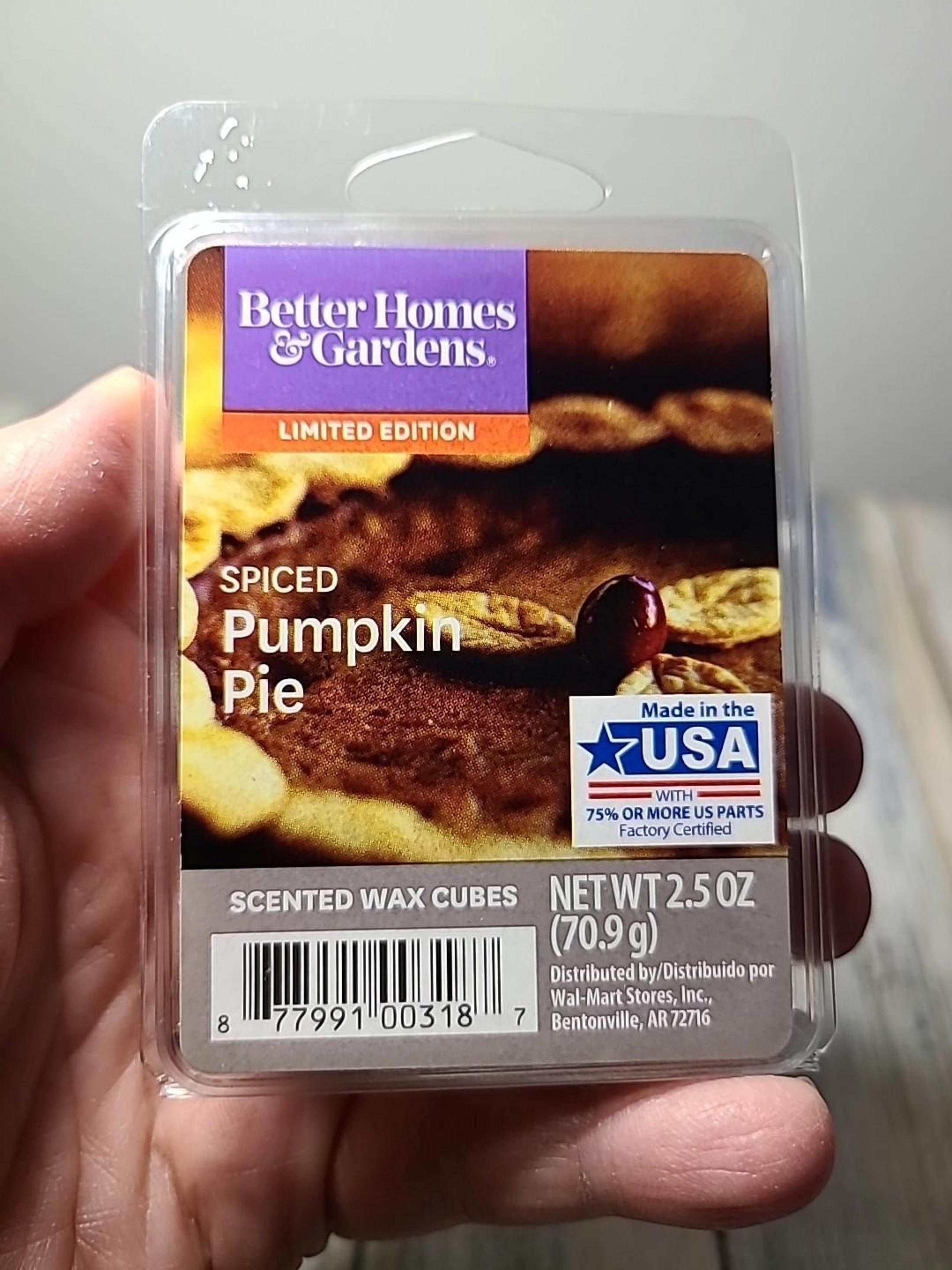 NEW BETTER HOMES & GARDENS SPICED PUMPKIN PIE FRAGRANCED WAX MELTS One Package