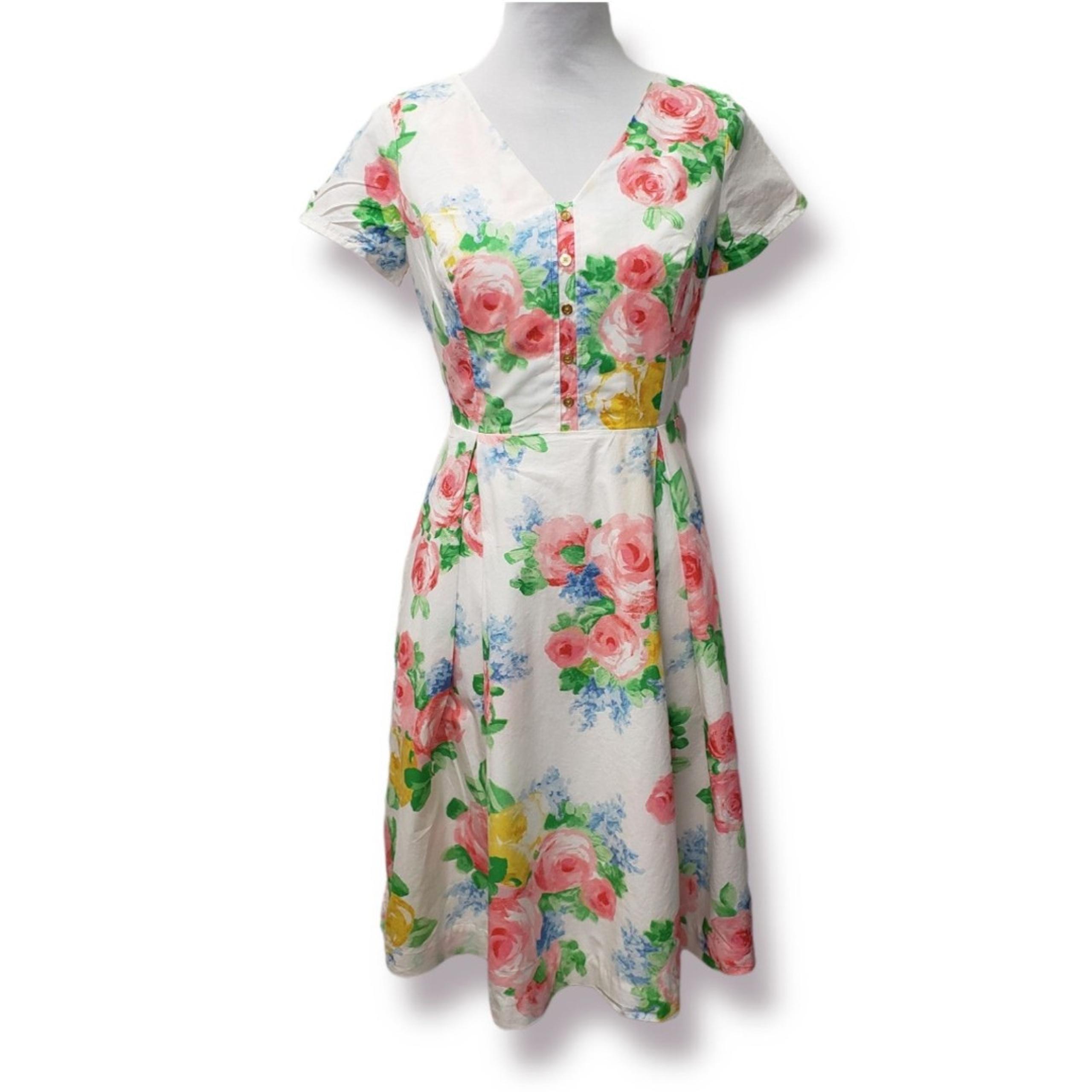 Liz Claiborne Floral A-Line Dress Women's Size 4P Petite