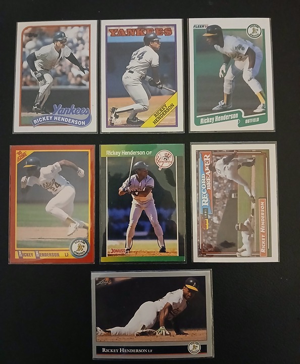 Rickey Henderson Set w/error cards