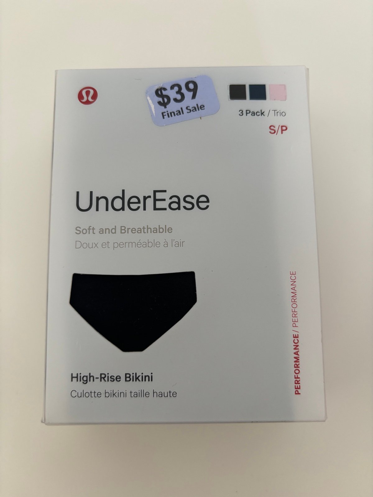 Lululemon UnderEase high rise bikini 3pack