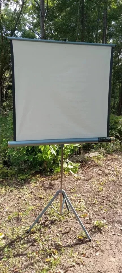 Vintage 1950s Radiant Glowmaster Adjustable Projector Screen 40x42